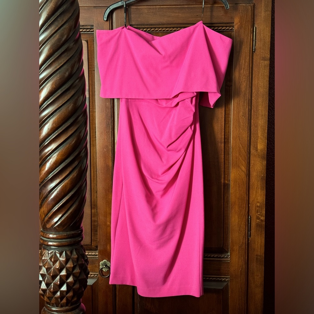 Vince Camuto Hot Pink Off the Shoulder Dress